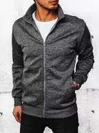 Bluzy męskie - Bluza męska rozpinana ciemnoszara Dstreet BX5563-L - miniaturka - grafika 1