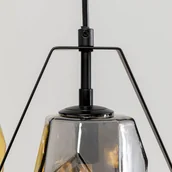 Lampy sufitowe - Lampa wisząca Kare Diamond Fever Dining, czarna, 3-punktowa - miniaturka - grafika 1