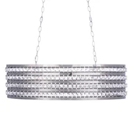 Lampy sufitowe - Beliani Lampa wisząca Lampa wisząca z kryształami metalowa srebrna CAVONE 70909 - miniaturka - grafika 1