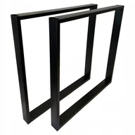 Meble modułowe i akcesoria - Nogi metalowe Do stołu Loft Industrial czarne 80x72 cm Profil 6x2 cm 2 szt - miniaturka - grafika 1