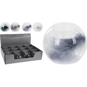 Świeczniki - Świecznik z piórkiem szkło mix 8 cm - miniaturka - grafika 1