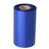 Taśmy do drukarek barwiące - Taśma termotransferowa Zebra 60mm x 450m 1" woskowa (05319BL06045) blue - miniaturka - grafika 1