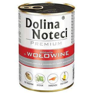 Dolina Noteci Puszka PREMIUM Dorosłe z wołowiną 400g - Mokra karma dla psów - miniaturka - grafika 1
