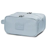 Kosmetyczki, organizery i kuferki - PUCCINI Kosmetyczka Damska Podróżna Trzykomorowa Kuferek Błękitna QML014-7B - miniaturka - grafika 1