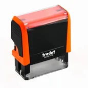 Pieczątki - Pieczątka TRODAT 4912 pomarańczowa neonowa, poduszka czarna, 47x18mm, 1 szt. - miniaturka - grafika 1