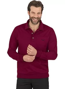 Trigema Bluza męska, Czerwony (Chianti-melange 639), L - Bluzy męskie - miniaturka - grafika 1