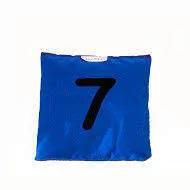 Worki na buty - Akson, Worek gimnastyczny szkolny z cyferką 7, niebieski - miniaturka - grafika 1