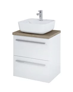 Elita 168443 SET KWADRO PLUS 50 2S WHITE HG PDW + BLAT - Szafki łazienkowe - miniaturka - grafika 1