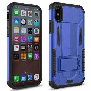 Zizo Hybrid Transformer Cover Pancerne etui iPhone X z podstawką (Blue/Black) - Etui i futerały do telefonów - miniaturka - grafika 2