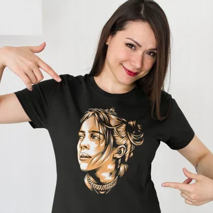 BILLIE EILISH Koszulka T-shirt DUŻO WZORÓW L - Koszulki i topy damskie - miniaturka - grafika 1