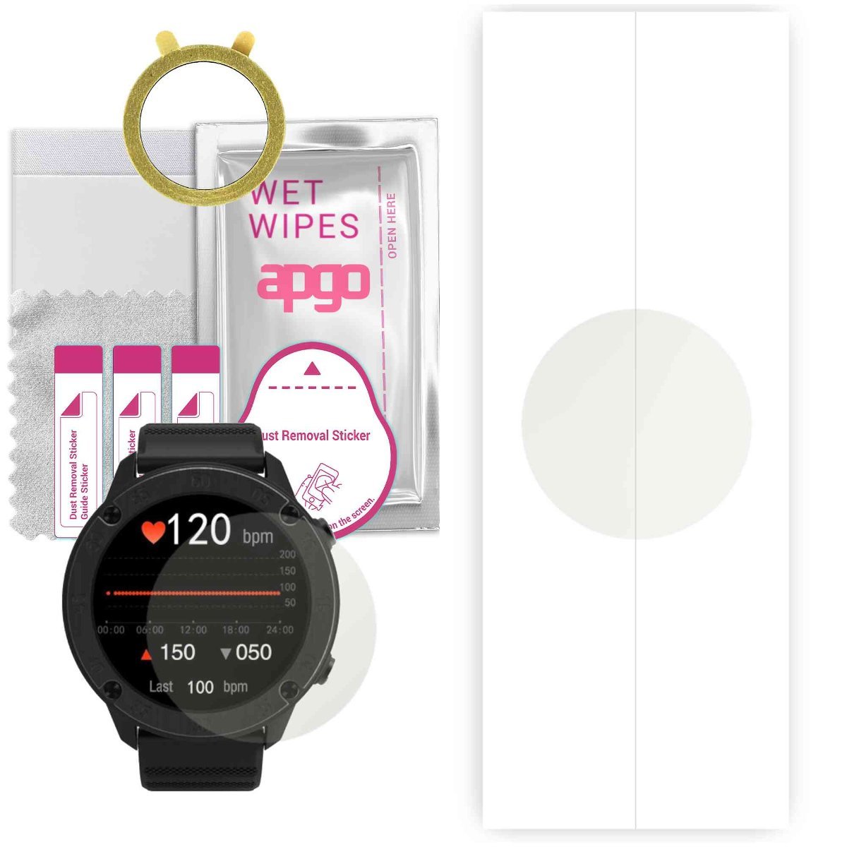 1x Folia hydrożelowa MATOWA do Blackview X5 - apgo Smartwatch Hydrogel MATTE Protection Ochrona na ekran smartwatcha