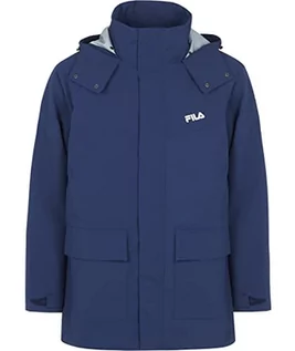 Kurtki męskie - FILA Męska kurtka Tanvald Light Parka Jacket Padded, Medieval Blue, XXL - grafika 1