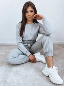 Dresy damskie - Komplet damski dresowy KEILI jasnoszary Dstreet AY0641-XL - miniaturka - grafika 1