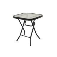Stoły ogrodowe - Stolik balkonowy składany ze szklanym blatem - miniaturka - grafika 1