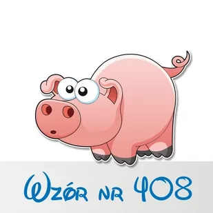 Naklejka na ścianę 50cm Świnka 408, 50x37 cm - Naklejki na ścianę - miniaturka - grafika 1