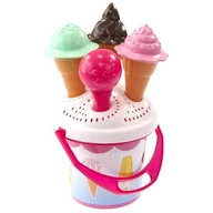 Zabawki do piasku - Mochtoys Zestaw do piaskownicy LODY Foremki Wiaderko - miniaturka - grafika 1