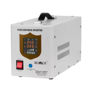 Zasilacz awaryjny KEMOT PROsinus-1500/24 przetwornica z czystym przebiegiem sinusoidalnym i funkcją ładowania 24V 230V 1500VA/1050W - Zasilacze awaryjne UPS - miniaturka - grafika 1