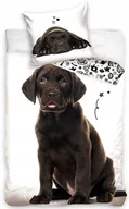 Pościel dla dzieci - POŚCIEL BAWEŁNIANA DWUSTRONNA 140 X 200 CM PIES LABRADOR SUPERCENA - miniaturka - grafika 1