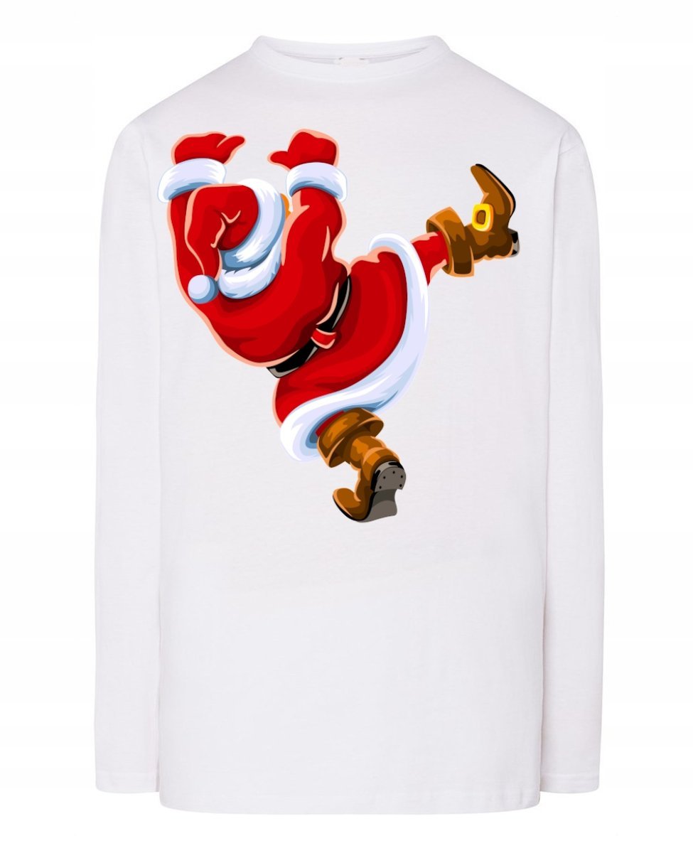 Longsleeve męski nadruk Spadający Mikołaj Rozm.L