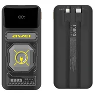 Powerbanki - PowerBank 10000mAh 22,5W P77K wbudowane kable lightning USB-C wyjścia 1xUSB+2xUSB-C - miniaturka - grafika 1