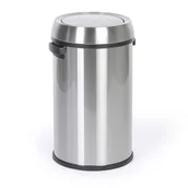 Kosze biurowe - Kosz na śmieci, 65 l, nierdzewny, uchylane wieko - miniaturka - grafika 1