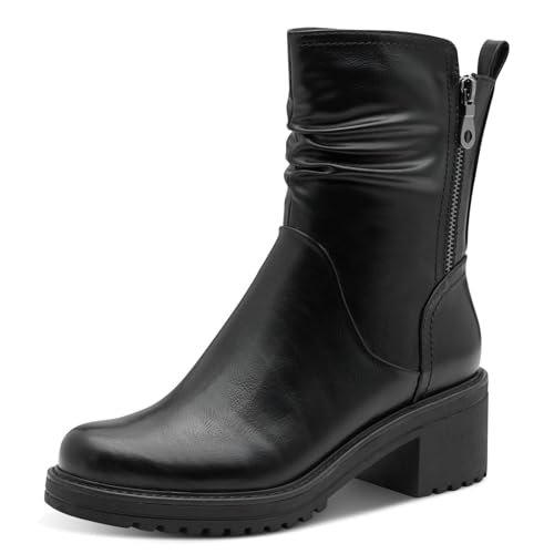 Marco Tozzi Damskie 2-26430-45 modne kozaki, czarne, 42 EU, czarny, 42 EU