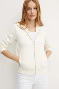 Armani Exchange bluza damska kolor beżowy z kapturem z aplikacją 6DYM79 YJEGZ - Bluzy damskie - miniaturka - grafika 1