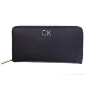 Portfele - CALVIN KLEIN BEZPIECZNY PORTFEL DAMSKI RE-LOCK SLIM Z/A WALLET LG BLACK K60K608919 BAX - miniaturka - grafika 1