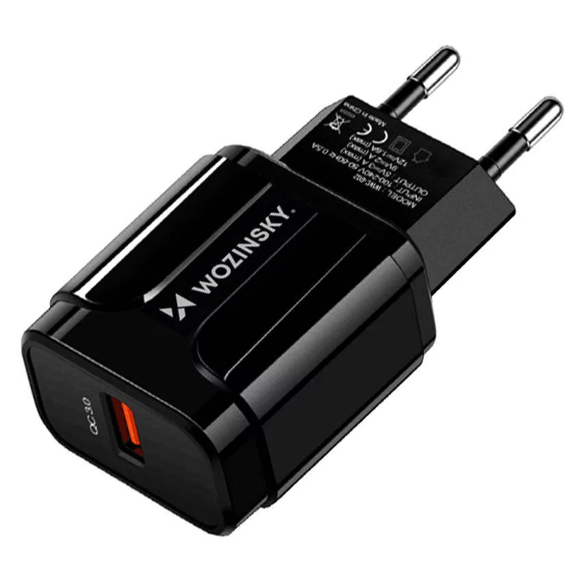 Wozinsky Wozinsky ładowarka sieciowa USB Quick Charge czarny (WWC-B02) WWC-B02