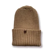 Czapki dla dzieci - CZAPKA smart merino - ciemny beż - miniaturka - grafika 1