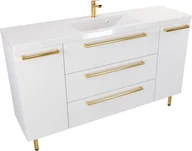 Szafki łazienkowe - Szafka Umywalkowa Stojąca ATHOS 140 cm D UZ MATOWA - miniaturka - grafika 1