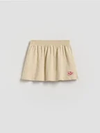 Sukienki i spódniczki dla dziewczynek - Reserved - Dzianinowa spódnica z wiskozą - kremowy - miniaturka - grafika 1