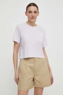 Koszulki sportowe damskie - The North Face t-shirt damski kolor fioletowy NF0A87U4PMI1 - miniaturka - grafika 1