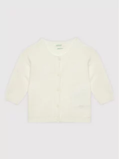 Swetry damskie - Benetton United Colors Of Kardigan 1036A5001 Biały Regular Fit - grafika 1
