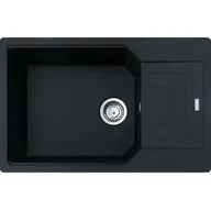 Zlewozmywaki - Franke Urban UBG 611-78 XL GSC Zlewozmywak granitowy jednokomorowy 78x50 cm czarny mat 114.0687.282 - miniaturka - grafika 1