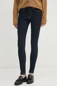 Spodnie damskie - Pepe Jeans jeansy SKINNY JEANS MW REGENT damskie kolor granatowy PL204728BC1 - miniaturka - grafika 1