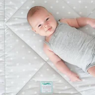 Maty edukacyjne - Mata niemowlęca szaro miętowa Lovely Dots - miniaturka - grafika 1