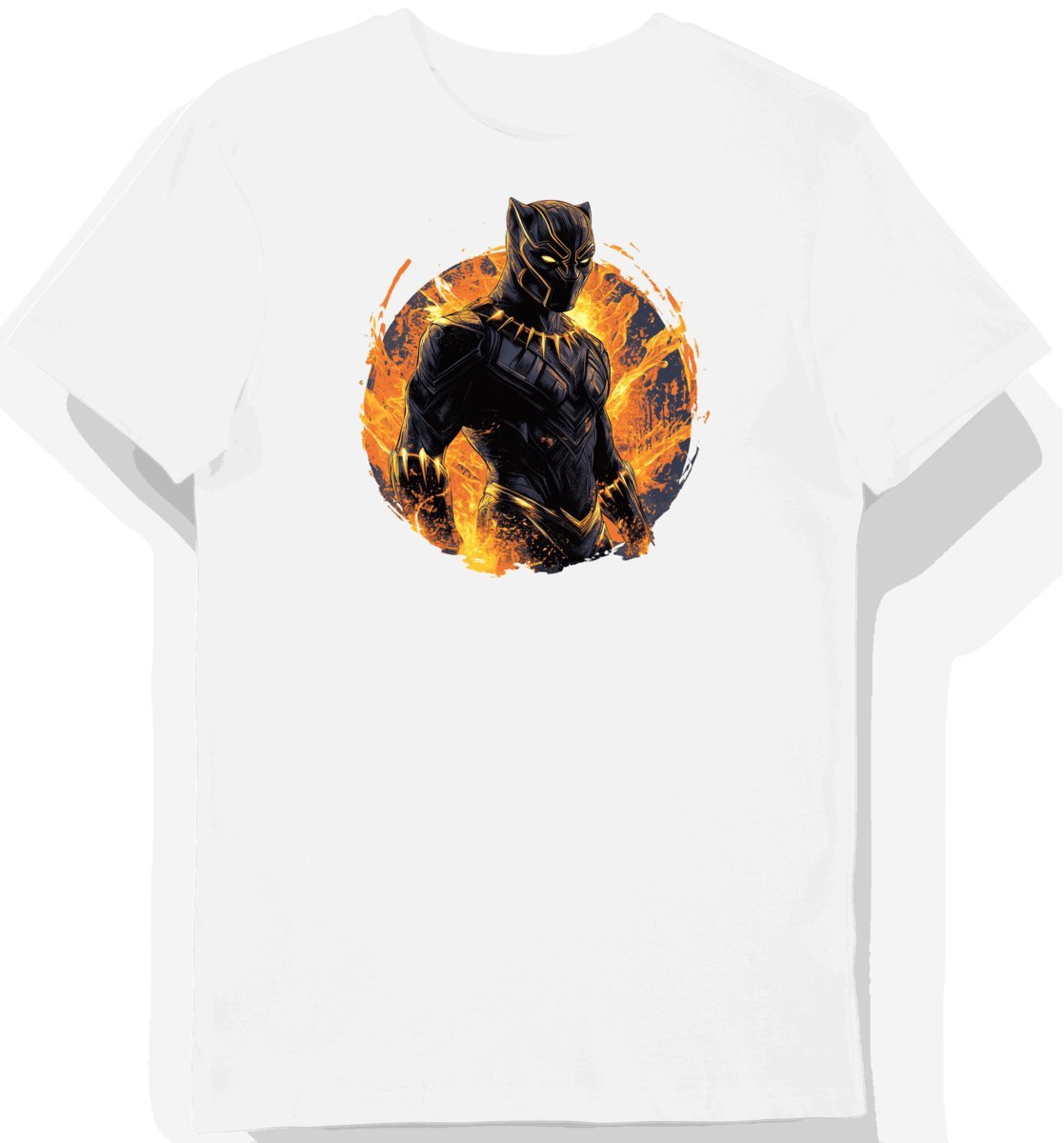 Koszulka męska biała z motywem Czarnej Pantery Wakanda S