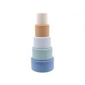 Zabawki sensoryczne - Bamboom Silikonowa wieża sensoryczna niebieska 6 m+ - miniaturka - grafika 1