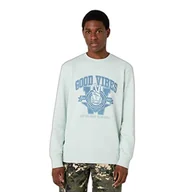 Bluzy męskie - Wrangler Męska bluza Varsity Crew Sweater, SURF Spray, średnia, Spray surf, M - miniaturka - grafika 1