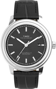 Zegarek Zegarek Timex TW2Y23000 Waterbury Metropolitan Automatic 41mm Leather Strap - Zegarki męskie - miniaturka - grafika 1