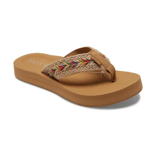 Damskie Japonki ROXY ROSARITO J SNDL ARJL101005-TAN – Brązowy - Klapki i japonki damskie - miniaturka - grafika 1