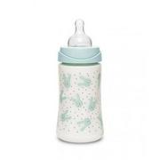 Butelki dla niemowląt - Suavinex Butelka Premium 270ml smoczek okrągły silikonowy 3 przepływowy Królik Miętowy Hygge Baby - miniaturka - grafika 1