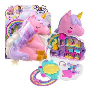 Mattel Polly Pocket Zestaw Jednorożec Salon Piękności - Lalki dla dziewczynek - miniaturka - grafika 1