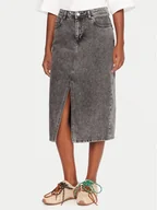 Spódnice - Roxy Spódnica jeansowa Cold Winds ERJDK03039 Szary Regular Fit - miniaturka - grafika 1