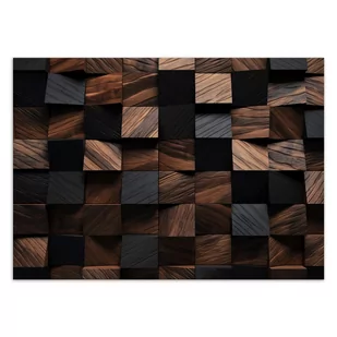 Fototapeta, Mozaika drewniana kostka 3D (Rozmiar 350x245) - Fototapety - miniaturka - grafika 3