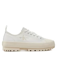 Trampki damskie - Trampki Calvin Klein Jeans Lugged Hybrid Laceup Ml Mtr YW0YW01505 Biały - miniaturka - grafika 1