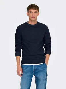ONLY & SONS Sweter w kolorze granatowym - Swetry męskie - miniaturka - grafika 1