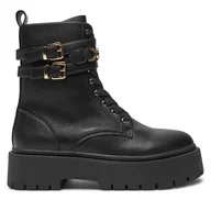 Botki damskie - Trapery TWINSET 242TCP062 Czarny - miniaturka - grafika 1