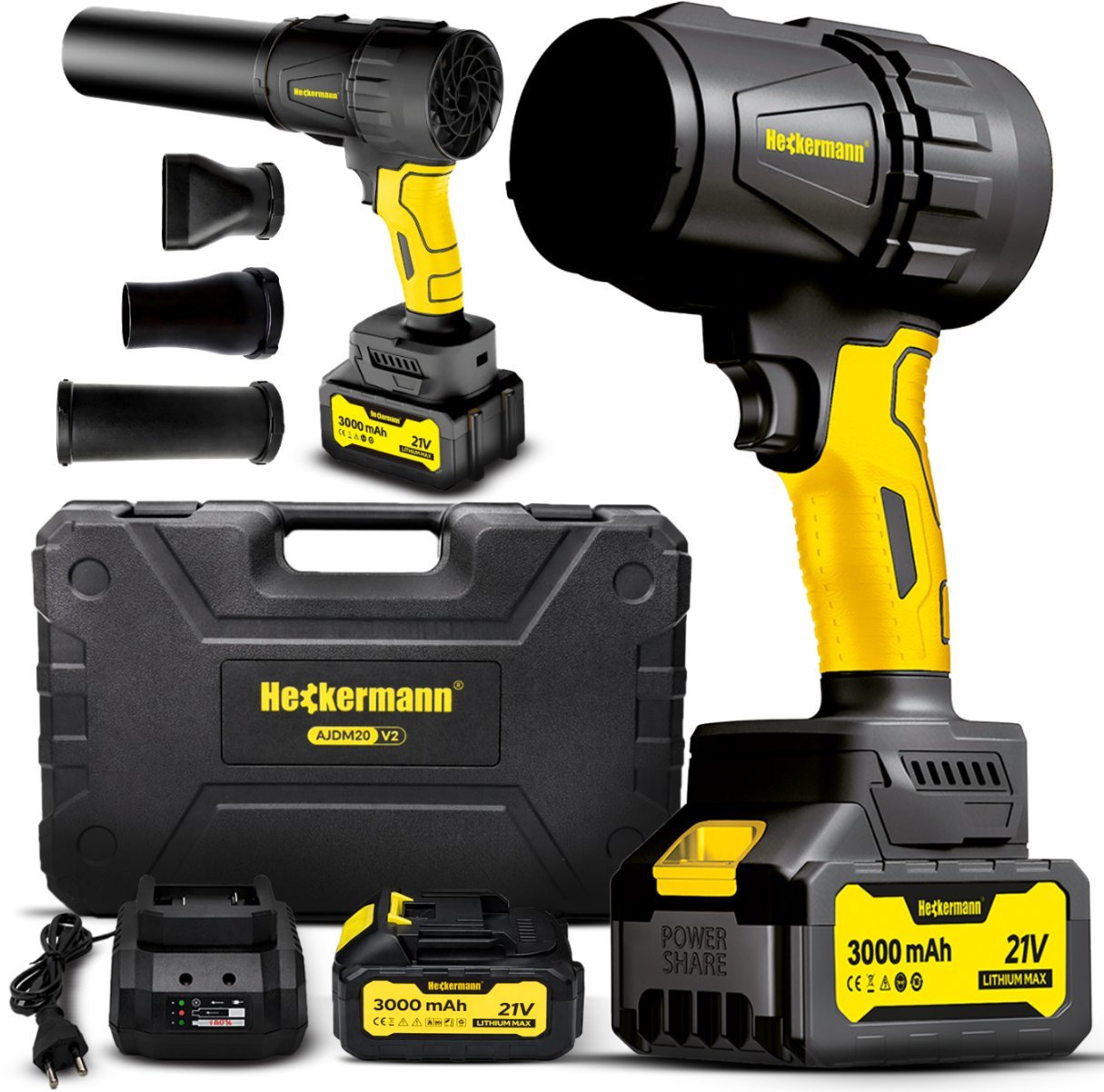 Heckermann Mini turbo dmuchawa akumulatorowa do liści wody Basic AJDM20v2